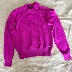 Buffalo David Bitton Fuchsia Shoulder Cut Out Sweater